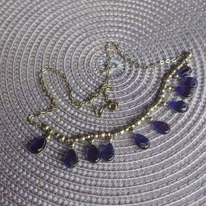 Purple drop Necklace
